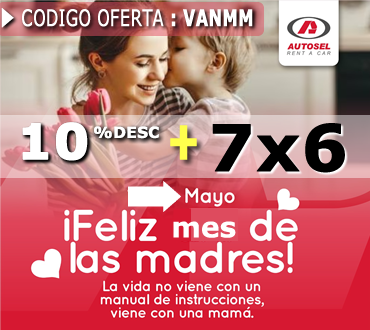 10% DESCUENTO EN VANS PARA 14 ó 15 PASAJEROS + 7X6 ACUMULABLE